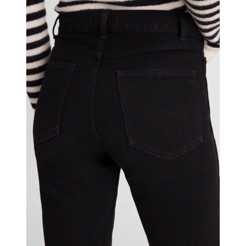 Madewell The Cleo Straight Jean Black High Rise Patch Pocket Jeans 30 NWOT $148 - Picture 5 of 12